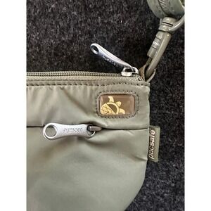Pacsafe Anti-Theft Crossbody Bag Sage Green Nylon Travel Pouch Belt Loop Small